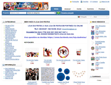 Tablet Screenshot of lojadasfestas.com